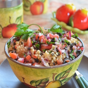 Булгур с томатно-оливковой сальсой