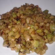 Жареные кабачки с луком