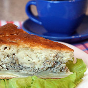 Пирог заливной с мойвой