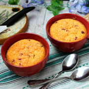 Творожные мини запеканки с овсяными хлопьями и клюквой