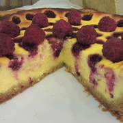 Твoрожный пирог с малиной