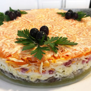 Праздничный салат "Краски осени".Гости будут в восторге!