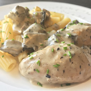 Нежнейшие куриные шишки в сливочно-грибном соусе.НЕРЕАЛЬНО ВКУСНО!