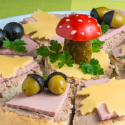 Красивый "Осенний" бутербродный торт. Оригинальная закуска на праздничный стол