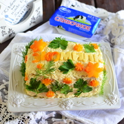 Закусочный бутербродный торт "Экомилк"