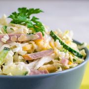 Салат ВЕРСАЛЬ с ветчиной за 5 минут. Легкий и вкусный салат на новогодний праздничный стол 2018