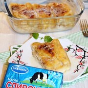 Конвертики с персиком в слоеном тесте