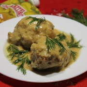 Кролик с горчично-сметанном соусе