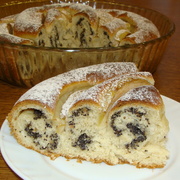 Пирог "Роза под снегом" с орехам, маком и яблоками