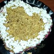 Новогодний салат "Ореховое сердце"