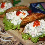 Заварные улитки с Оливье