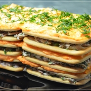 Закусочный торт «Наполеон» из крекера (без выпечки).