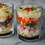 Салат ФАВОРИТ - Новогодний салат в стакане за 5 минут