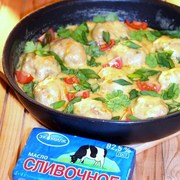 Сливочные тефтели с белым, винным соусом