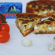 Луковый пирог с грибами по рецепту моей мамы