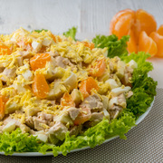 Изумительно Вкусный Салат с Мандаринами и Курицей на Новогодний стол