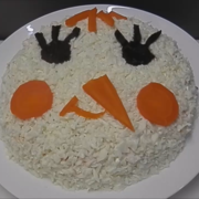 Новогодний салат "Снеговик"