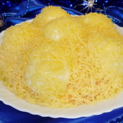 Новогодний салат "Сугробы"