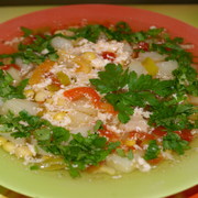 Суп с кукурузой и яйцом по мотивам китайского