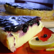 Творожный торт с черникой