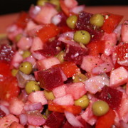 Лёгкий "винегрет" с селёдкой (без картошки)