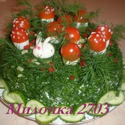 Салат-торт с кремом «Лесная поляна»