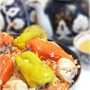 Наманганский Долмали палов - плов с фаршированным болгарским перцем (необычный плов-2)