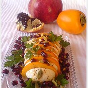 Салат "Эмоции" - с моцареллой и хурмой