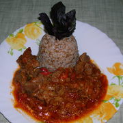 Говядина  с  тмином и соевым соусом