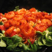 Салат а-ля Цезарь с креветками (наверное,что-то поменяла)