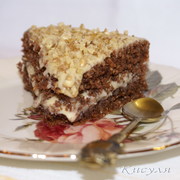 Шоколадно-гречневый торт с карамельно-цитрусовым кремом