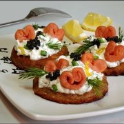 Гречишные блинчики с лососем   "Я дарю тебе  сердечко"...