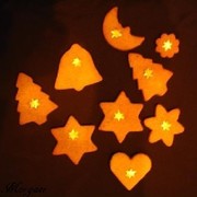 Имбирно-медовые пряники с золотыми звездами