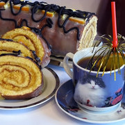 Бисквитный рулет с терпким чаем или все дело в мандарине