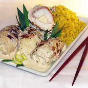 Рыбные рулетики в сливочно-горчичном соусе