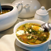 Зеленый суп „Весенняя фантазия“