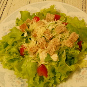 Мой  "Цезарь" с великолепным секретным соусом (ДУЭЛЬ)