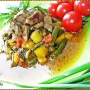 Соте из телятины и овощей "Попурри"