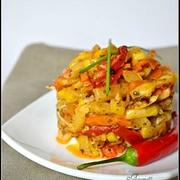 Соте из молодых кабачков с мятой